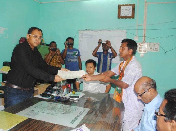 Kamalpur: BJP candidate submitted nomination for contesting bye-election: Sunil Deodhar and Sudhindra hopeful to win election